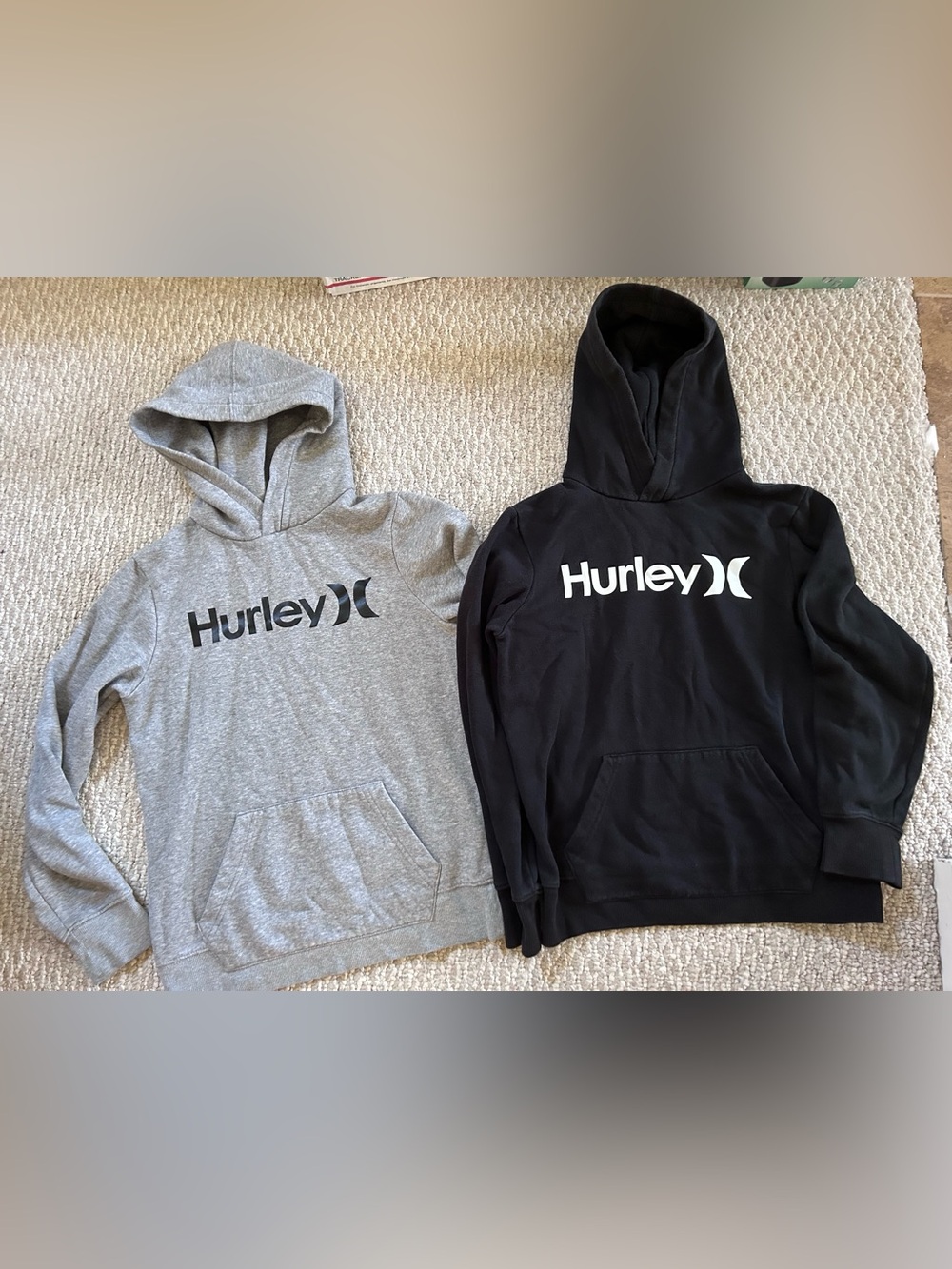 Two Hurley Kids Hoodies size L 14/16